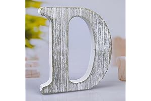 8 Inch Decorative Wooden Letter 'D' for Wall Art and Crafting