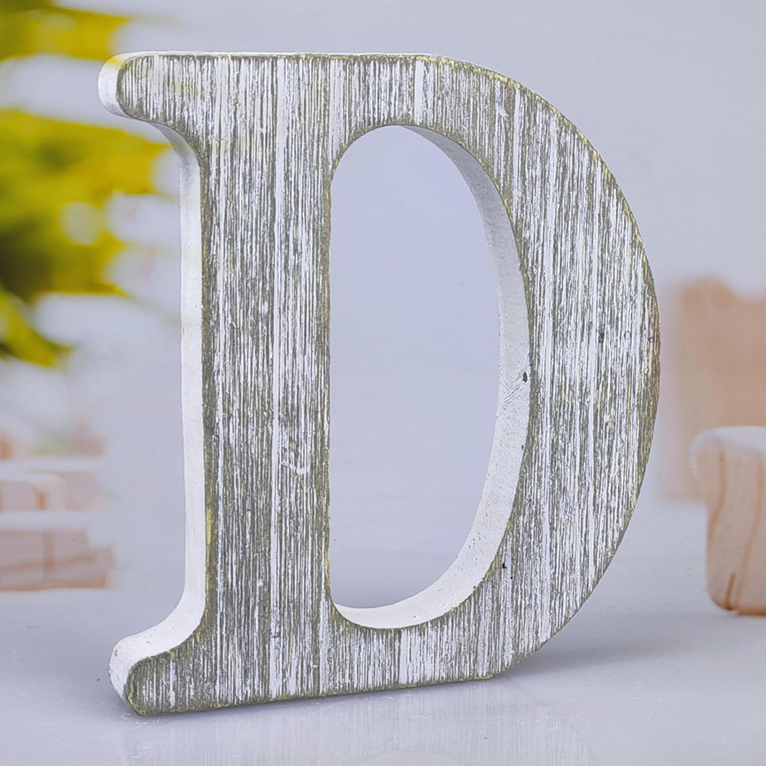 WOODOUNAI 8 Inch Wood Letters Unfinished Rustic Wood