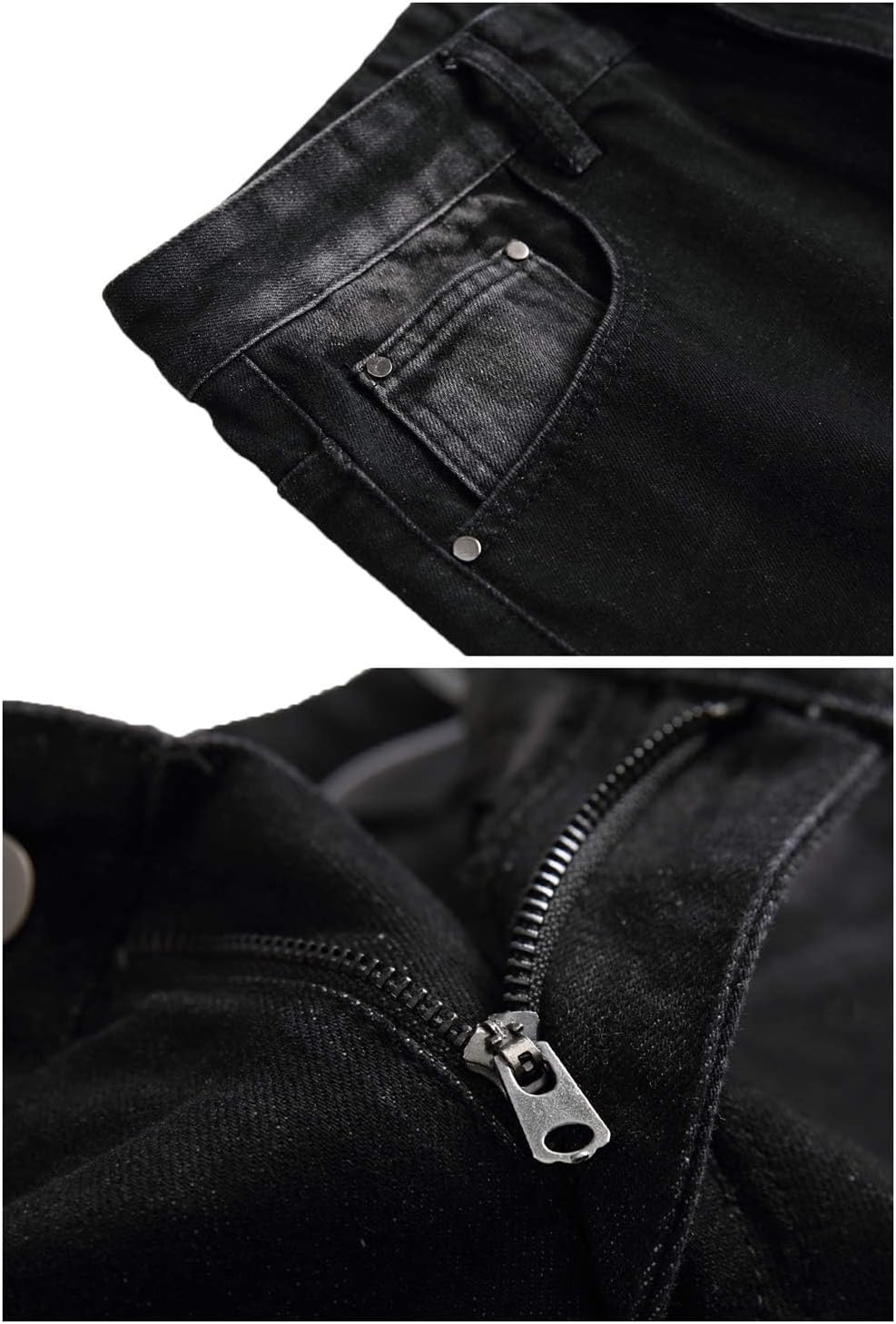 LZLER Mens Ripped Jeans Distressed Destroyed Slim Fit Straight Jeans for Men Fashion Comfort Denim Pants with Holes