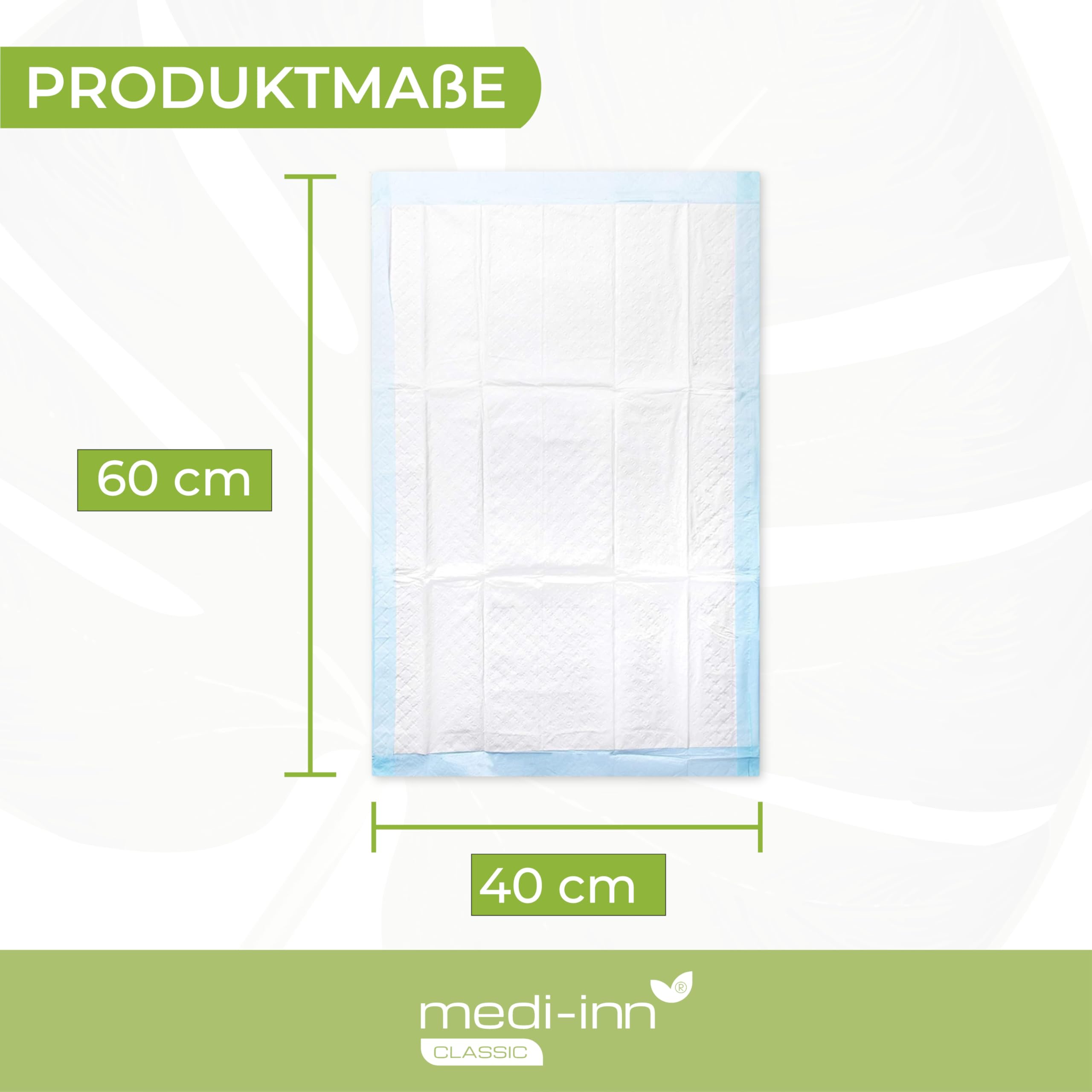Medi-Inn Krankenunterlagen Einmalunterlagen in Folie 40 x 60 cm 4-lagig 25er Pack (4 x 25 = 100 Stück)
