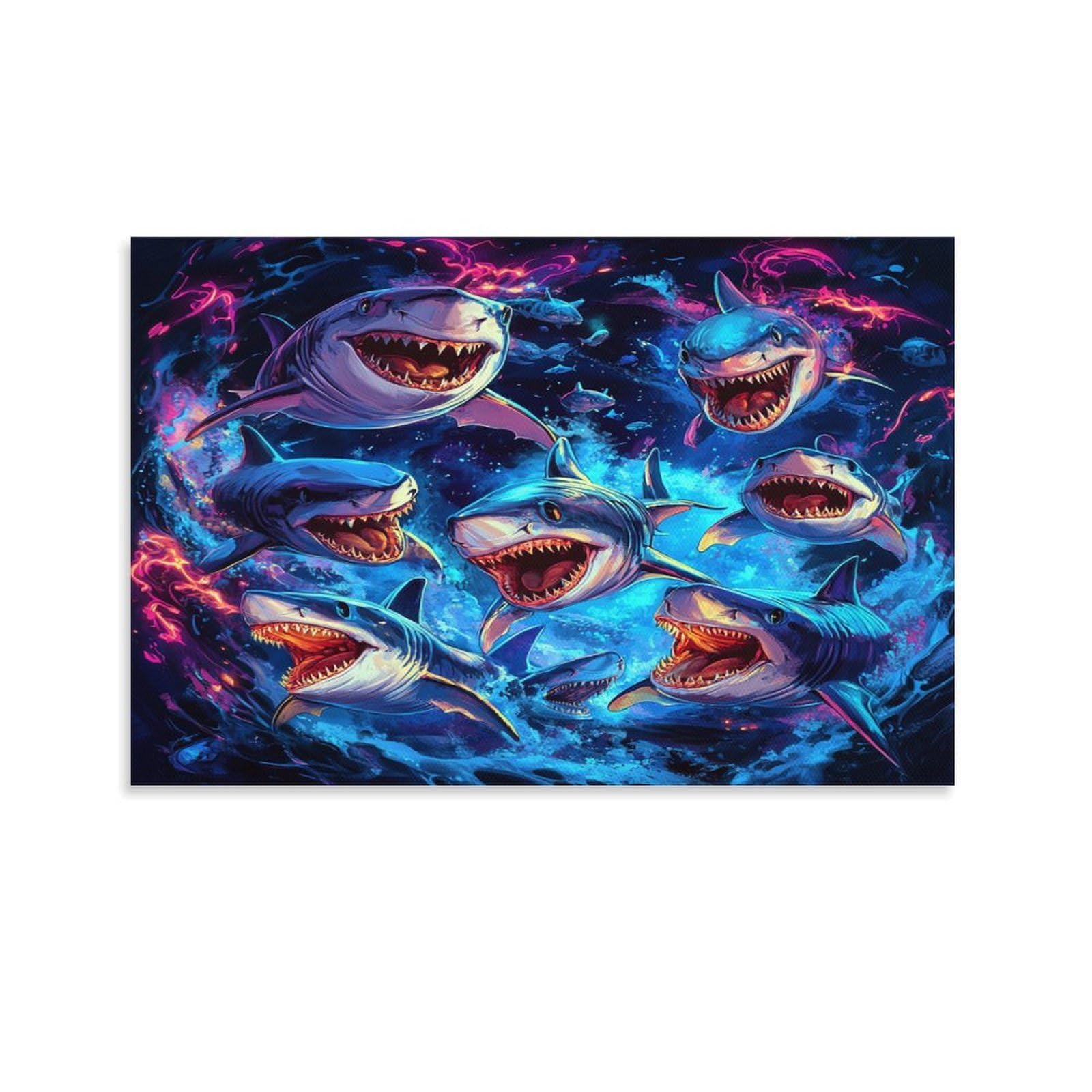 Décoration murale requin : transformez vos murs vides avec cette toile - 6