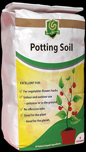 Mezcla orgánica para macetas de tierra para verduras, hierbas y flores, 8 cuartos de galón