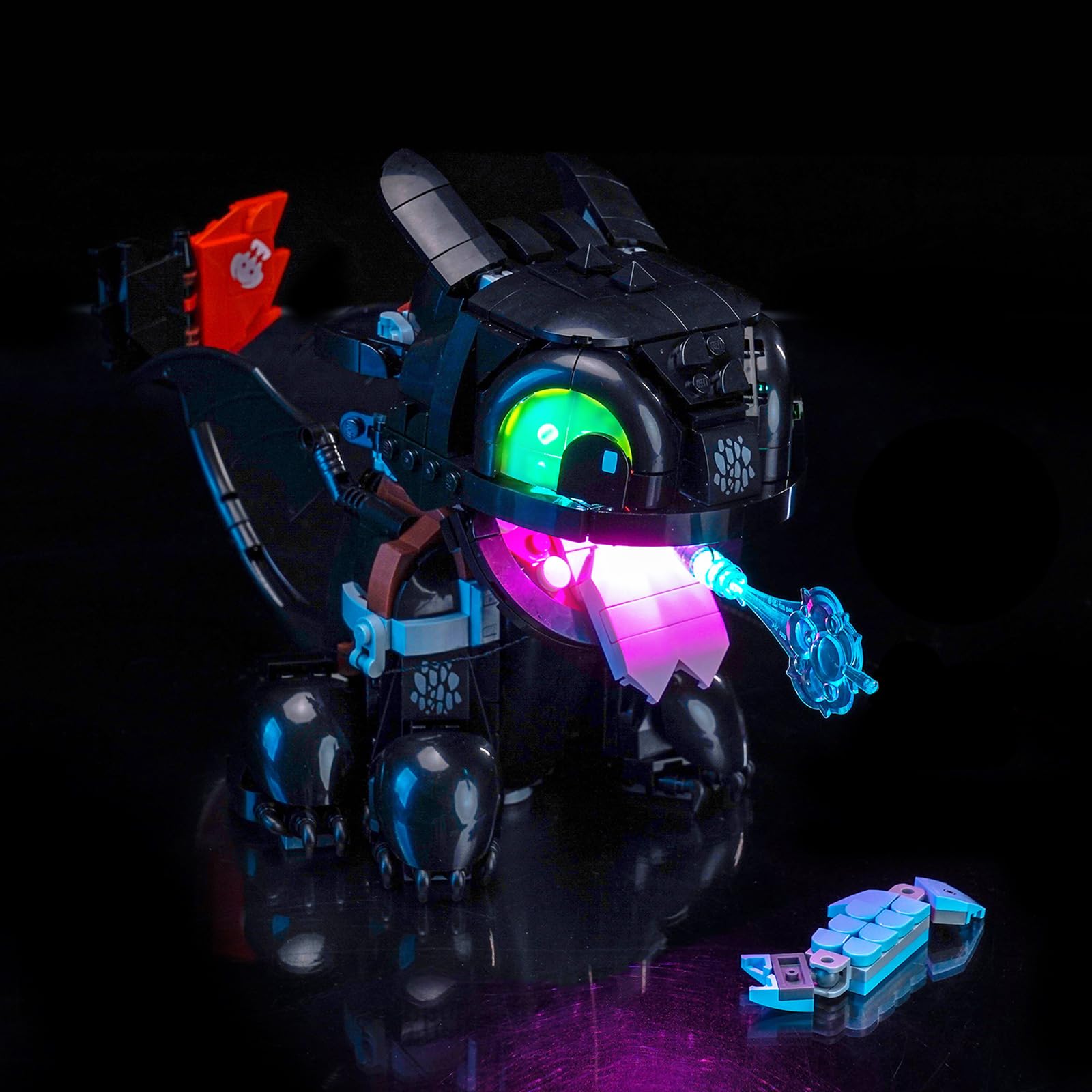 LED Światła to zestaw kompatybilny z Lego 10375 How to Train Your Dragon: Toothless, kreatywna oświetlenie