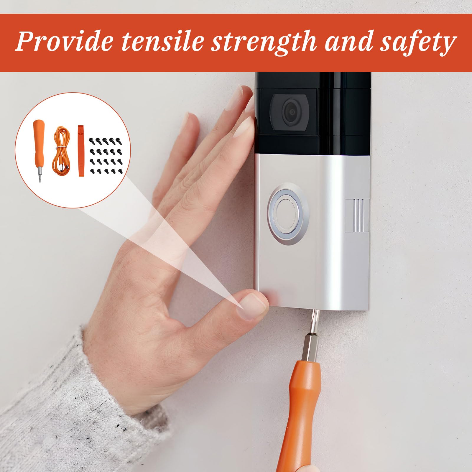 Ring Doorbell Screwdriver Replacement Kit, 1 Pcs Screwdriver with 20 Pcs Ring Doorbell Screws - Image 4