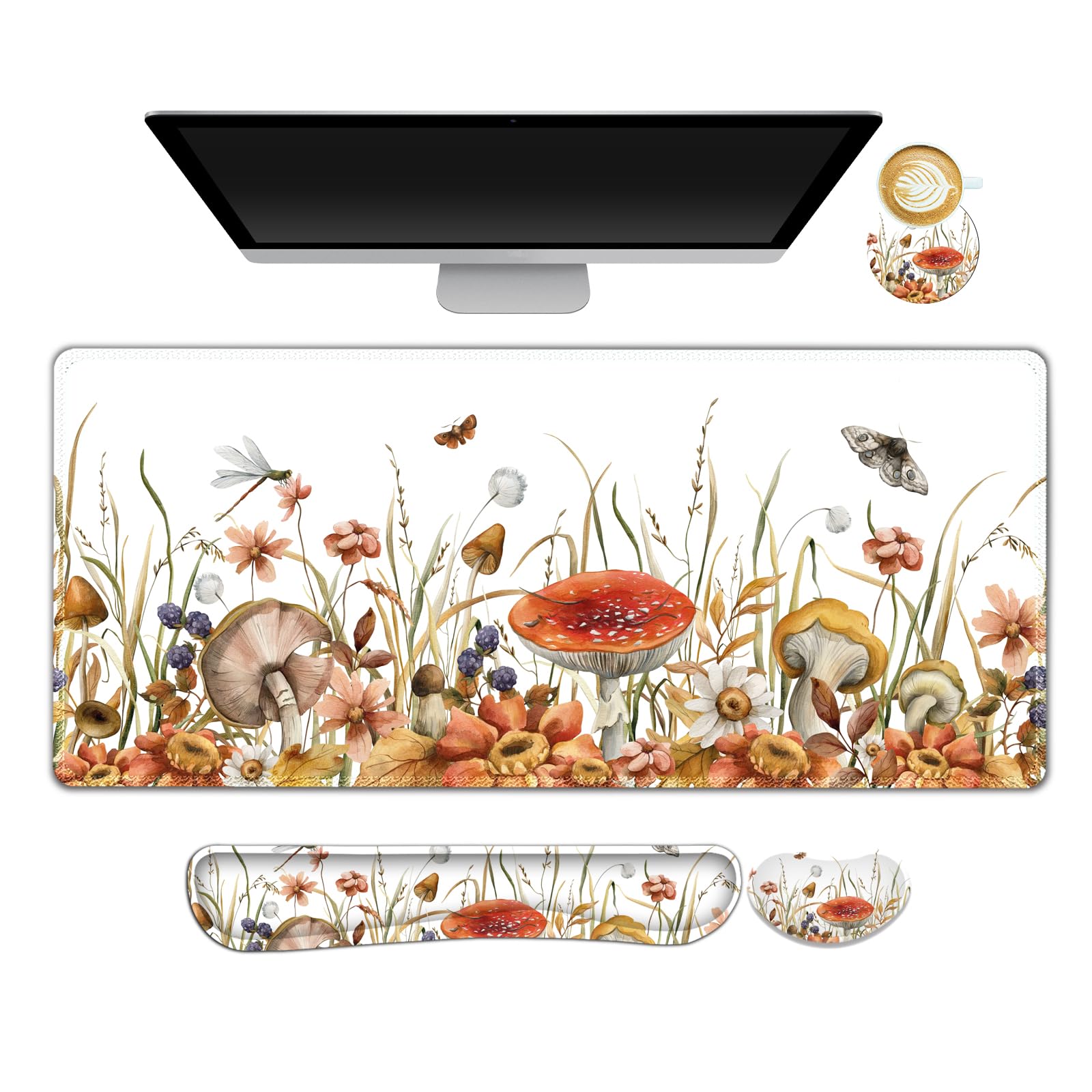 ARTSO Grou00dfes Gaming-Mauspad, Tastatur-Handgelenkauflage Und