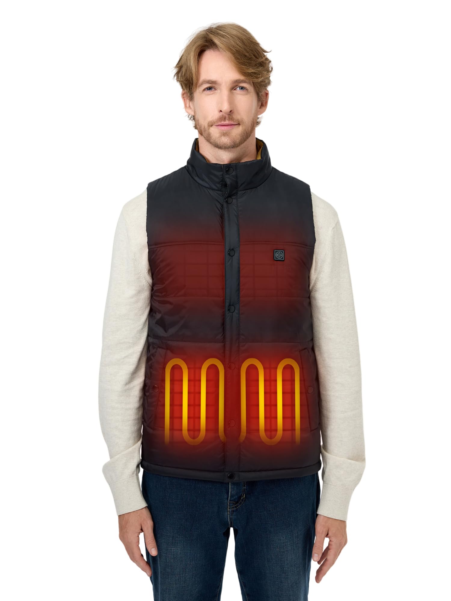OROROHeated Vest for Men, Lightweight Puffer Heating Vest with Battery (Charger Not Included)