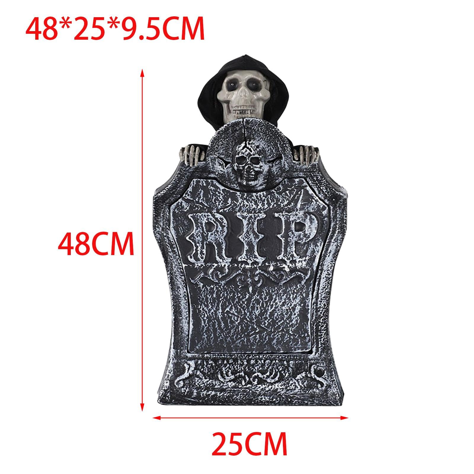 Amazon.co.jp: Yajuyi 照明付きハロウィン墓石墓石装飾墓お化け屋敷