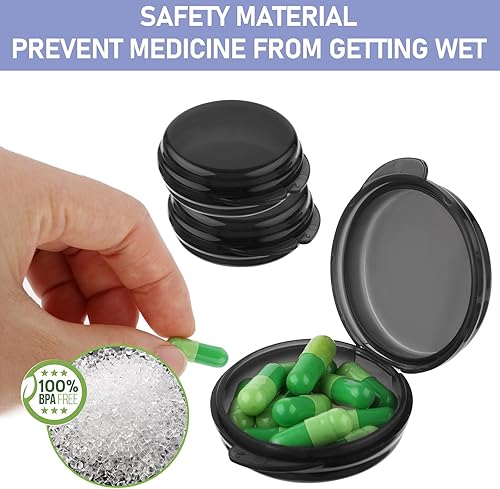 Miniatura 5 de Pastillero pequeño de 3 piezas, mini organizador de píldoras, contenedor de píldoras de viaje portátil, pastillero diario, medicina, vitamina,