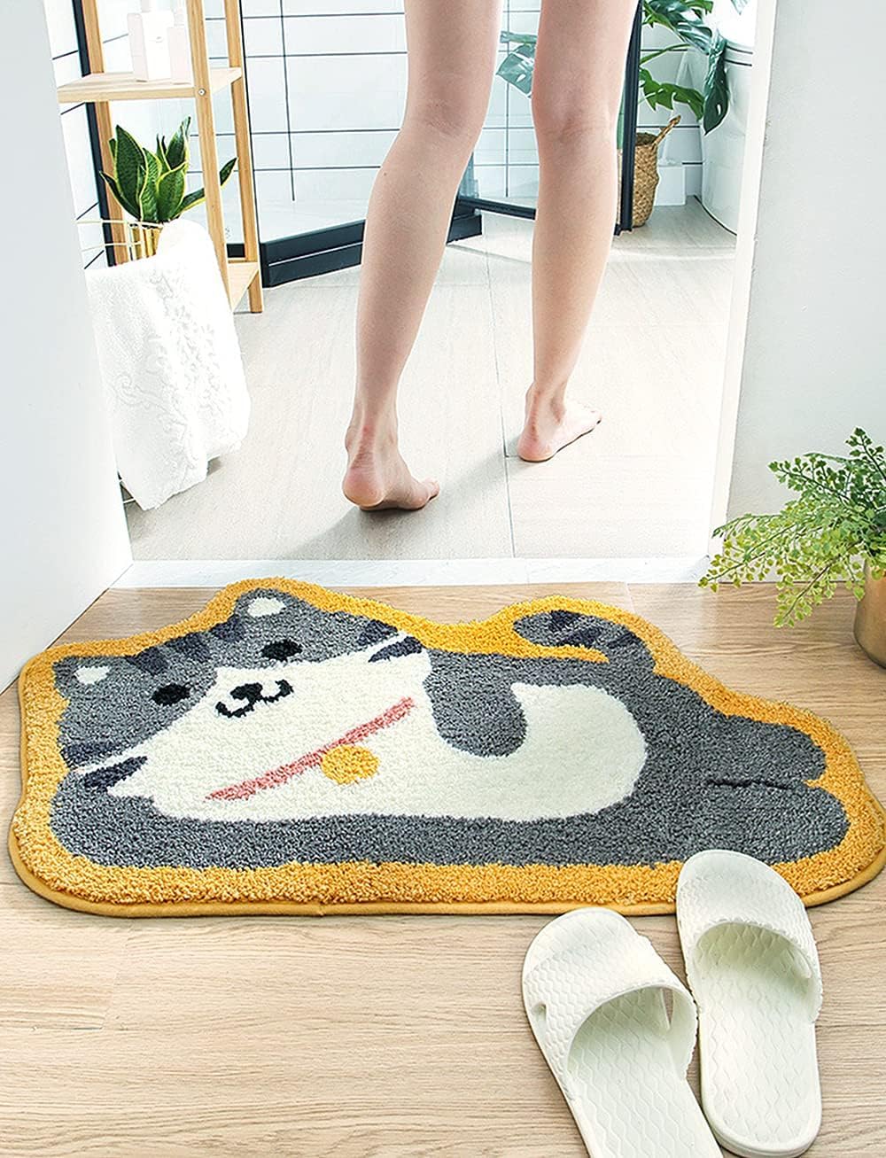Cute Pink Bunny Bath Mat - Non-Slip & Washable -16