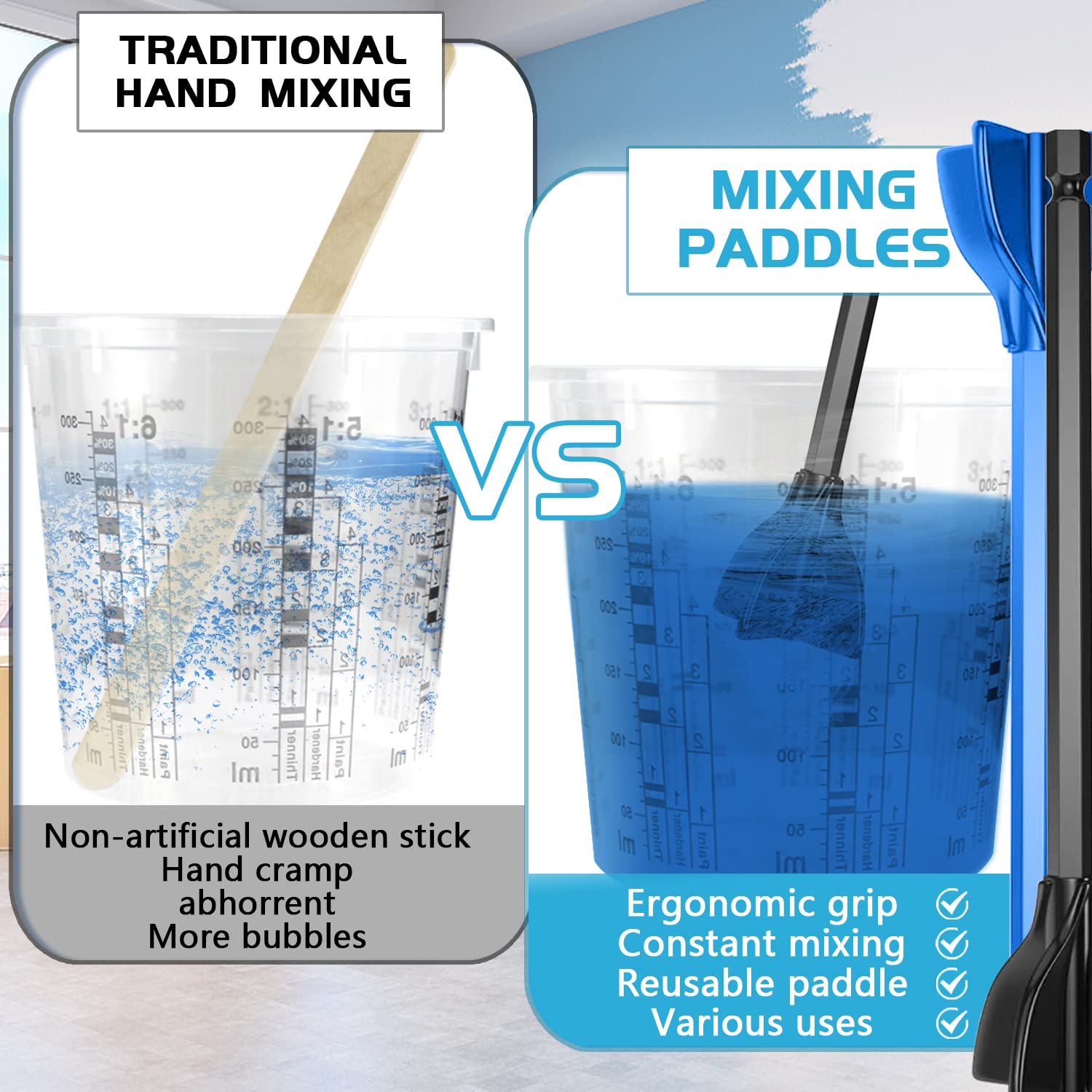 6 Aste Miscelazione Per Resina E Vernici - Adatte Per Trapano, Design A Spirale - Foto 5