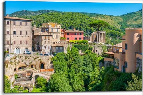 Vista panorámica de la provincia de Tivoli Roma Lazio centro de Italia lienzo arte de pared pinturas para decoración de pared de dormitorio,