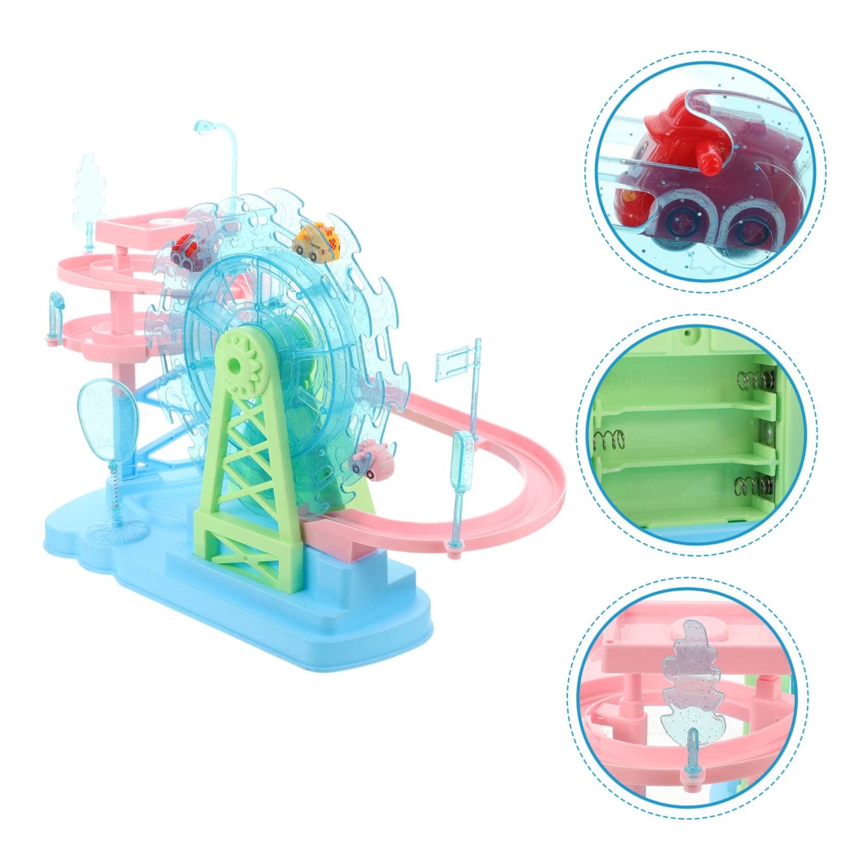 Circuito di Macchinine Elettrica in Plastica Blu Scale per Bambini, Gioco da Tavolo per Compleanno, Set USB Inclusa, Tocco Liscio e Sviluppo Identificazione