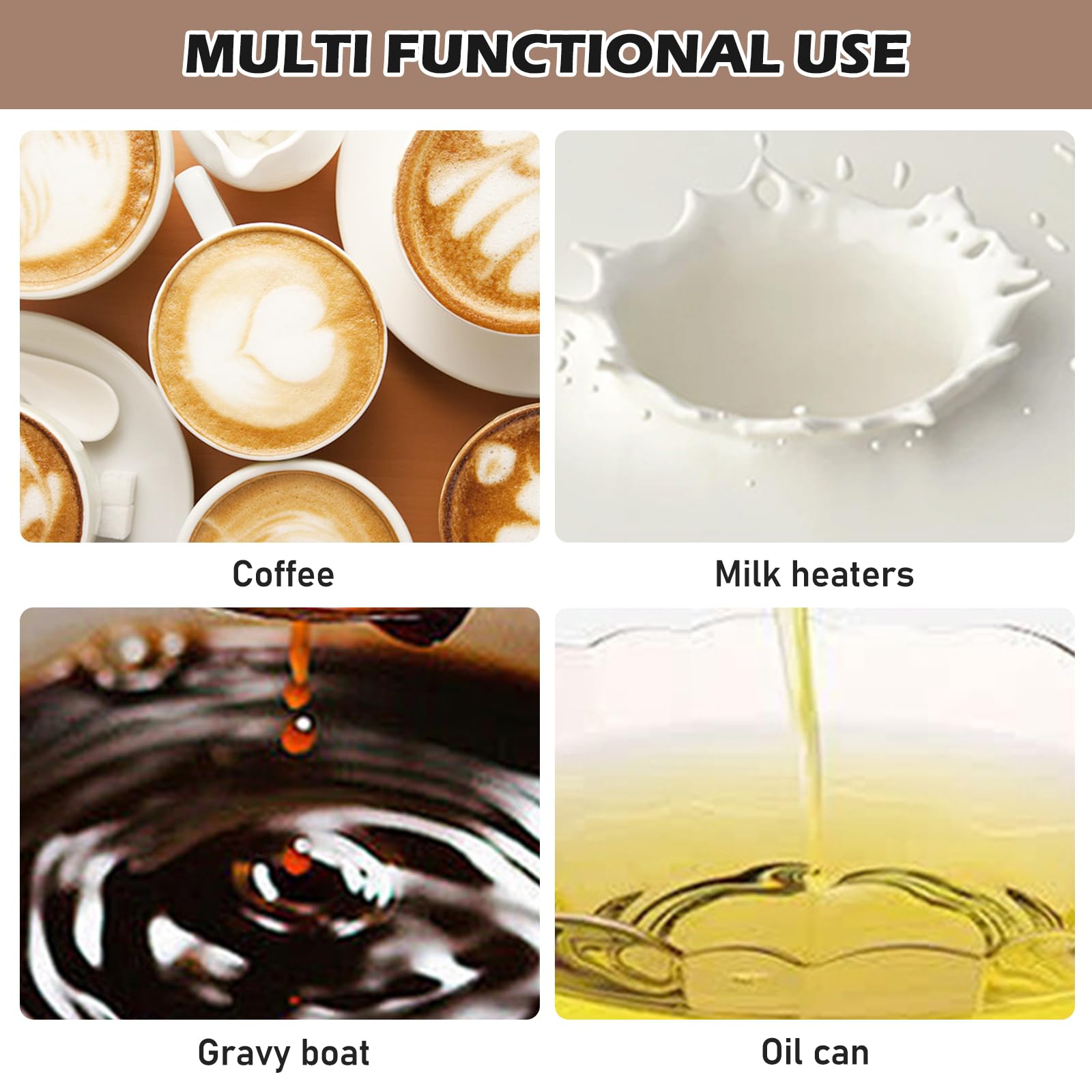 Cafetera Turca De Acero Inoxidable,500 ml Cafetera Turca Srabe,Calentador De Mantequilla Para Cafetera Moka Y Tetera,Hogar,Oficina,Viajes,Leche,Placa De Inducción