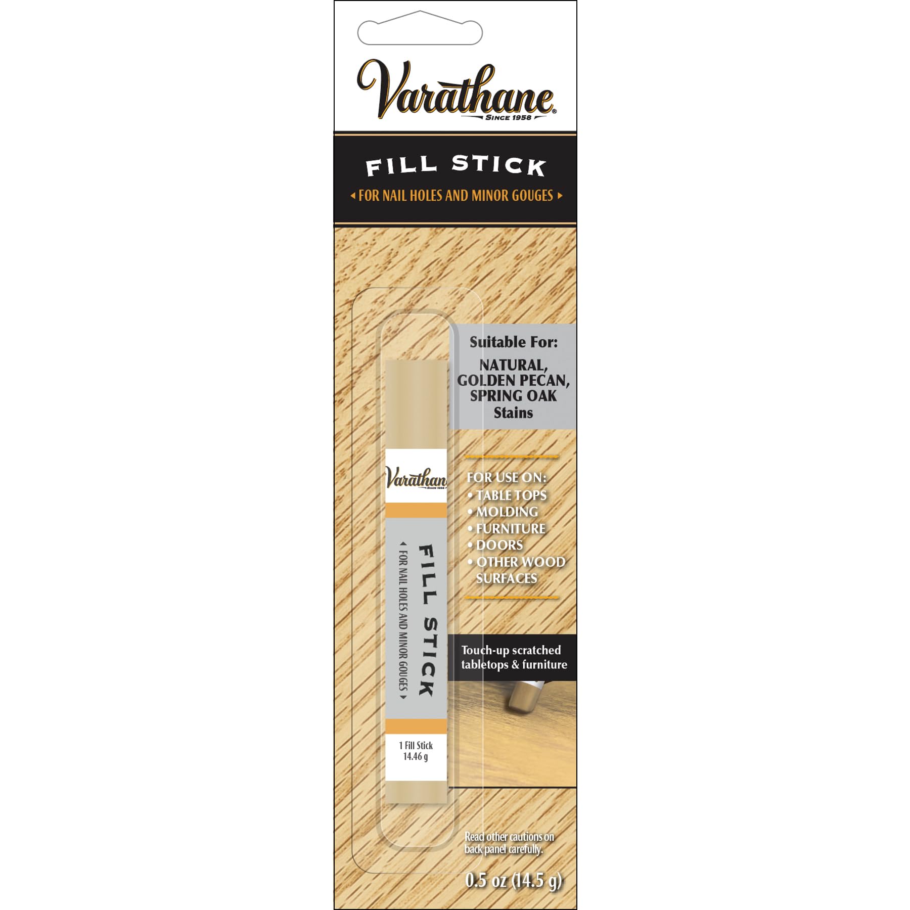 Rust-Oleum Varathane Fill Stick For Natural, Golden Pecan, Spring Oak 215362