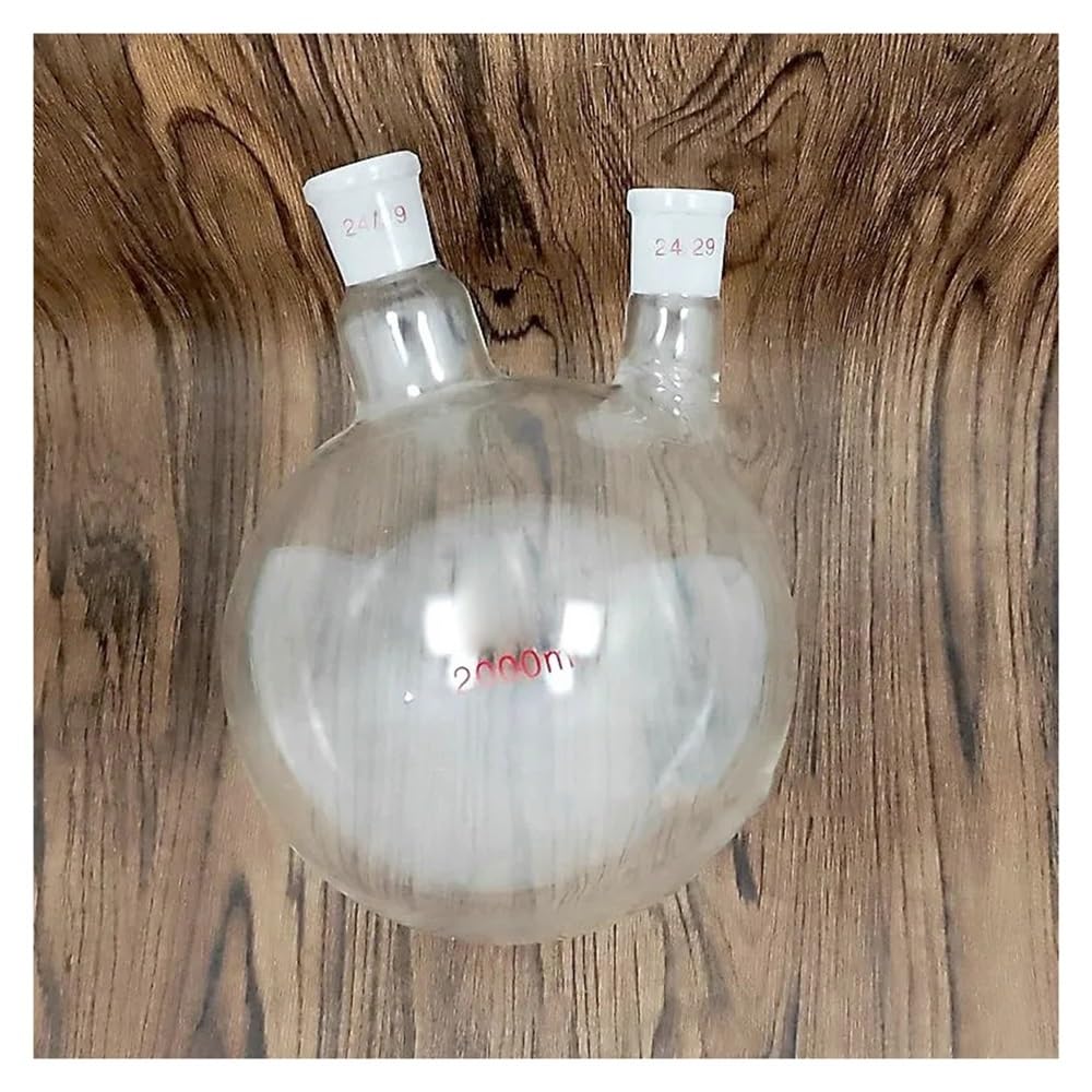 1 pz 100 ml a 2000 pallone di vetro a due colli con fondo tondo reazione standard vetreria da laboratorio Attrezzature da laboratorio