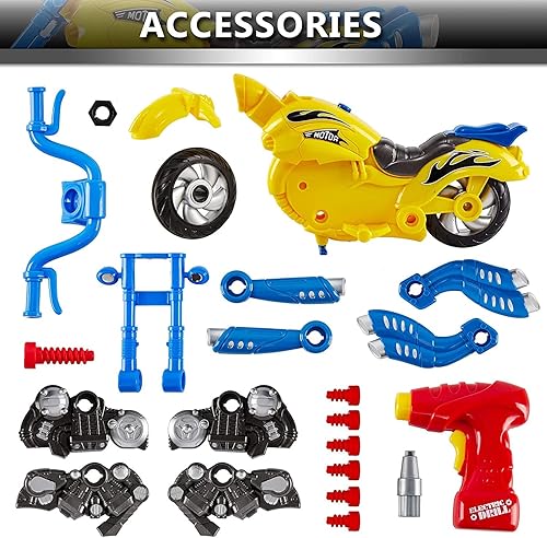 Miniatura 4 de Liberty Imports Vehículos de juguete desmontables con taladro eléctrico, sonidos y luces. Construye tus propios kits de construcción STEM para niños