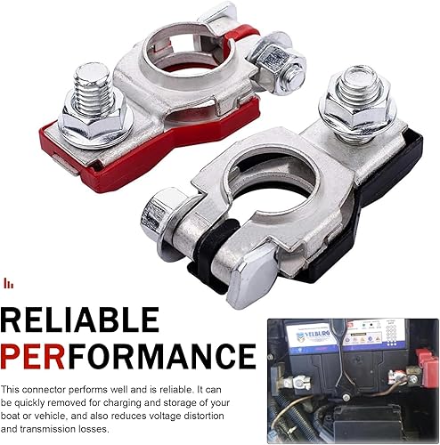 Miniatura 5 de 2 conectores de terminal de batería, adaptador de poste superior de terminal de batería positivo y negativo, terminales de batería con parte