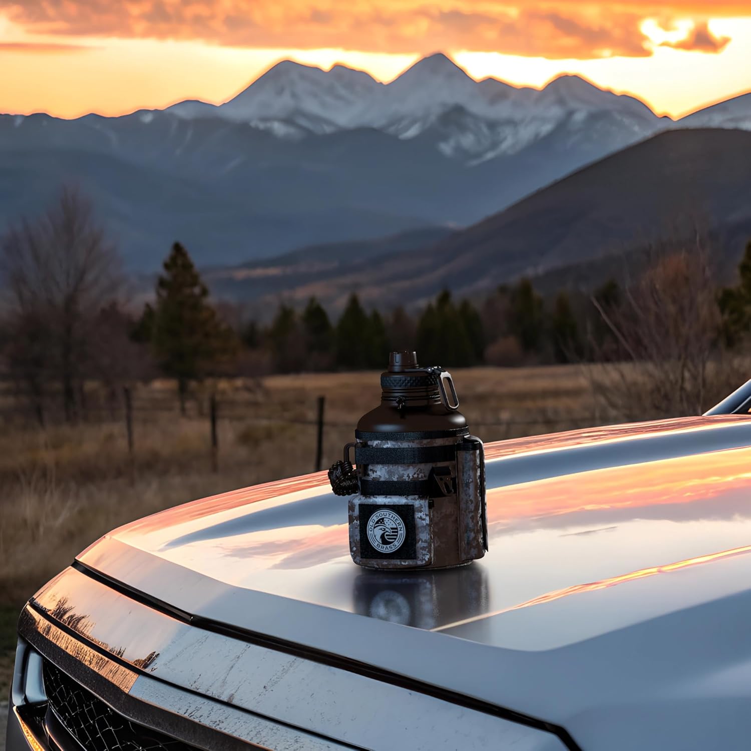Combat Canteen - 64oz Insulated Water Bottle with Paracord Handle, Stainless Steel Water Jug with Rugged Pockets for Keys, Wallet & Phone - Black Digital - Image 7