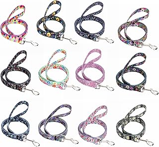 Weimostar Large Dog Leash 5FT Durable Soft Nylon Outdoor Training Rope Printed Patterned for Small Medium Boy Girl Puppy Pet Cat Kitten Skull Multi-Colored