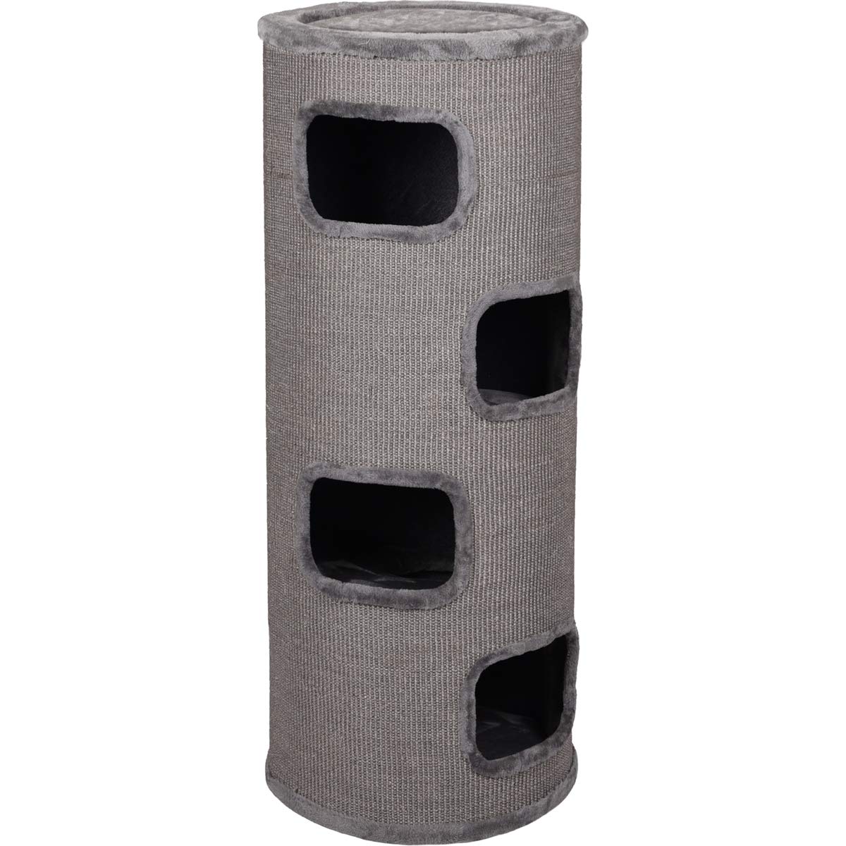 griffoir pour Chat – Tonneau à Gratter pour Chat - Flamingo Enes L - 120 cm – Ø 50 cm - Gris