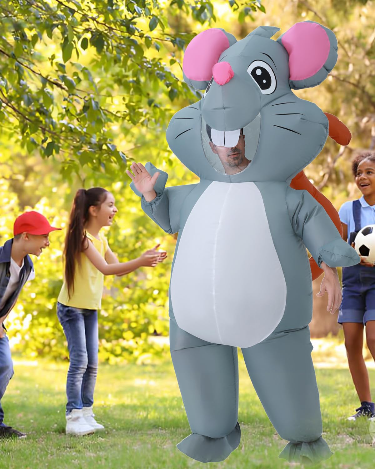 FXICH Inflatable costume for adults, Mouse costume, inflatable costumes for women and men, inflatable full-body Mouse costume, unusual funny Mouse Halloween costume