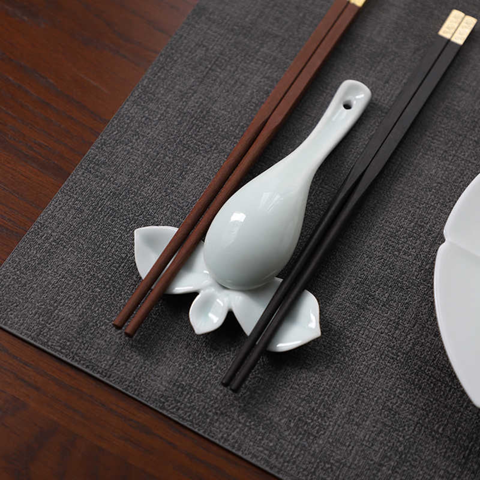 Support de baguettes en céramique pour table de restaurant, design 3D, réutilisable, résistant à l'usure, robuste, idéal pour les baguettes, fourchettes et cuillères