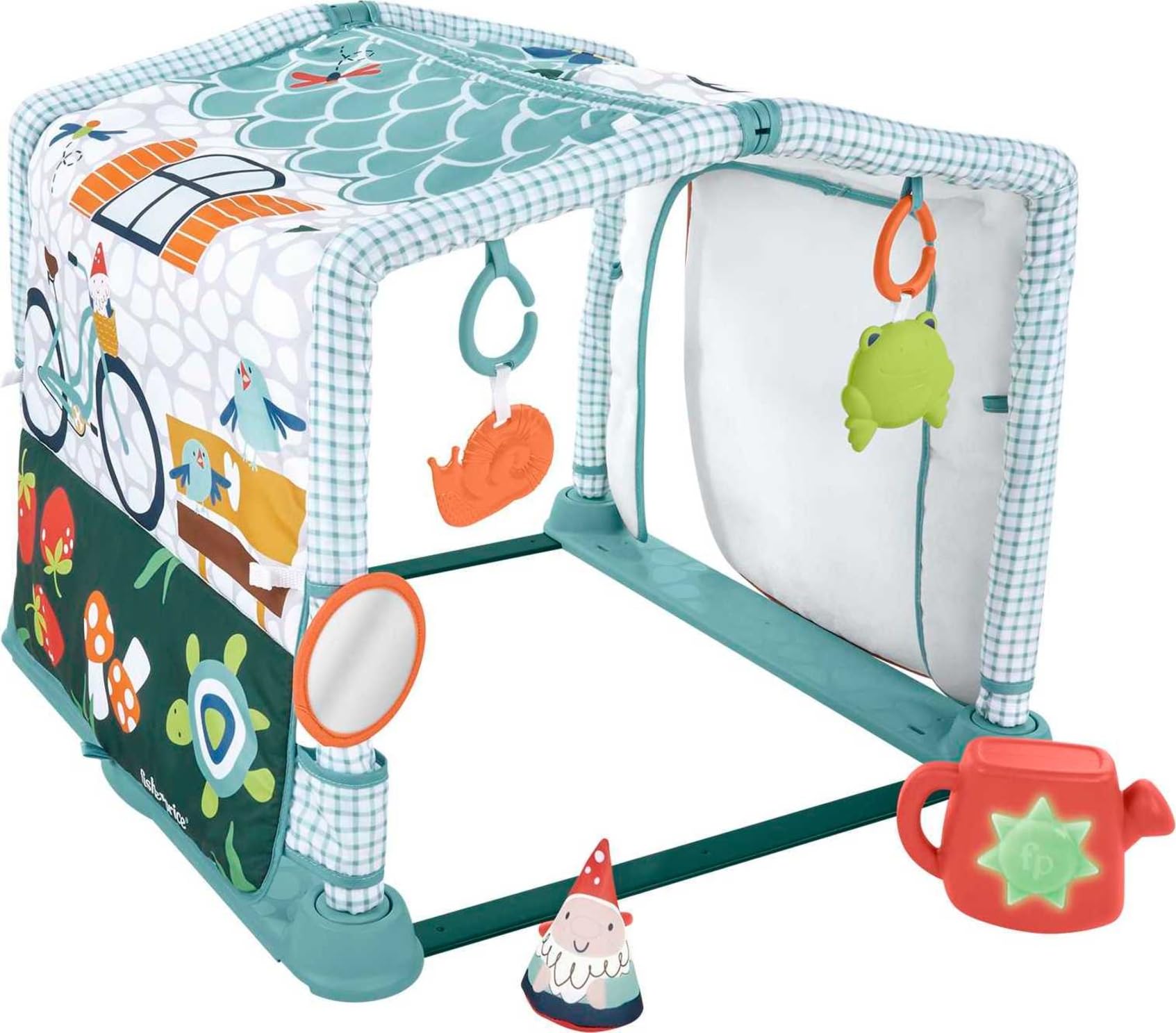 Fisher-Price - Home Sweet Home Cresci con Me 3-in-1, Tappetino Sia per Il Gioco a Pancia in su Che distesi sul pancino, con Tunnel per Gattonare e Giochi, Giocattolo per Bambini 0+ Mesi, HJK45