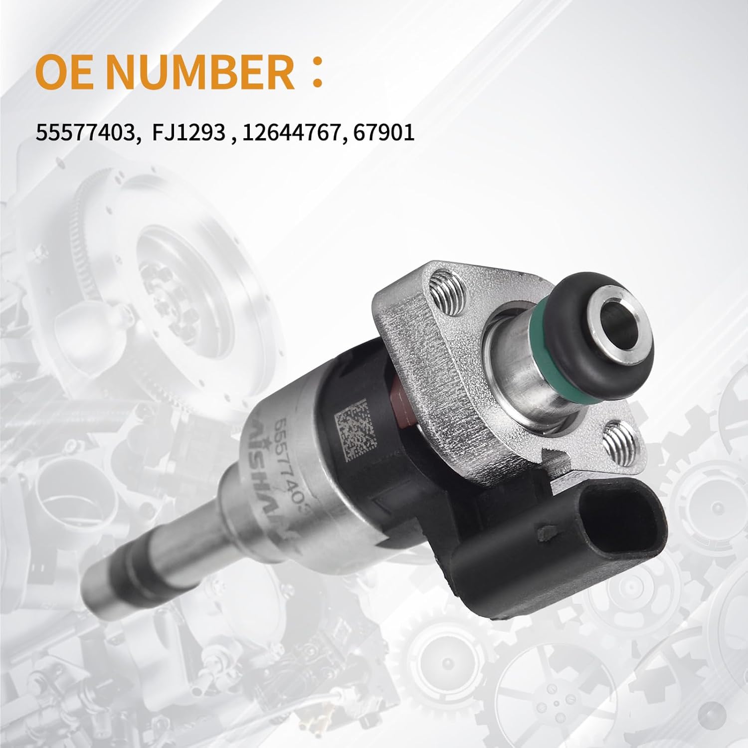 Set of 4 Fuel Injectors, 55577403 Injector for Buick Encore 2016-2019, for Chevy Cruze Malibu 2016-2019, Equinox 2018 2019, for GMC Terrain 2018 2019 L4 1.4L 1.5L 1.6L 12644767 FJ1293, 6 Holes