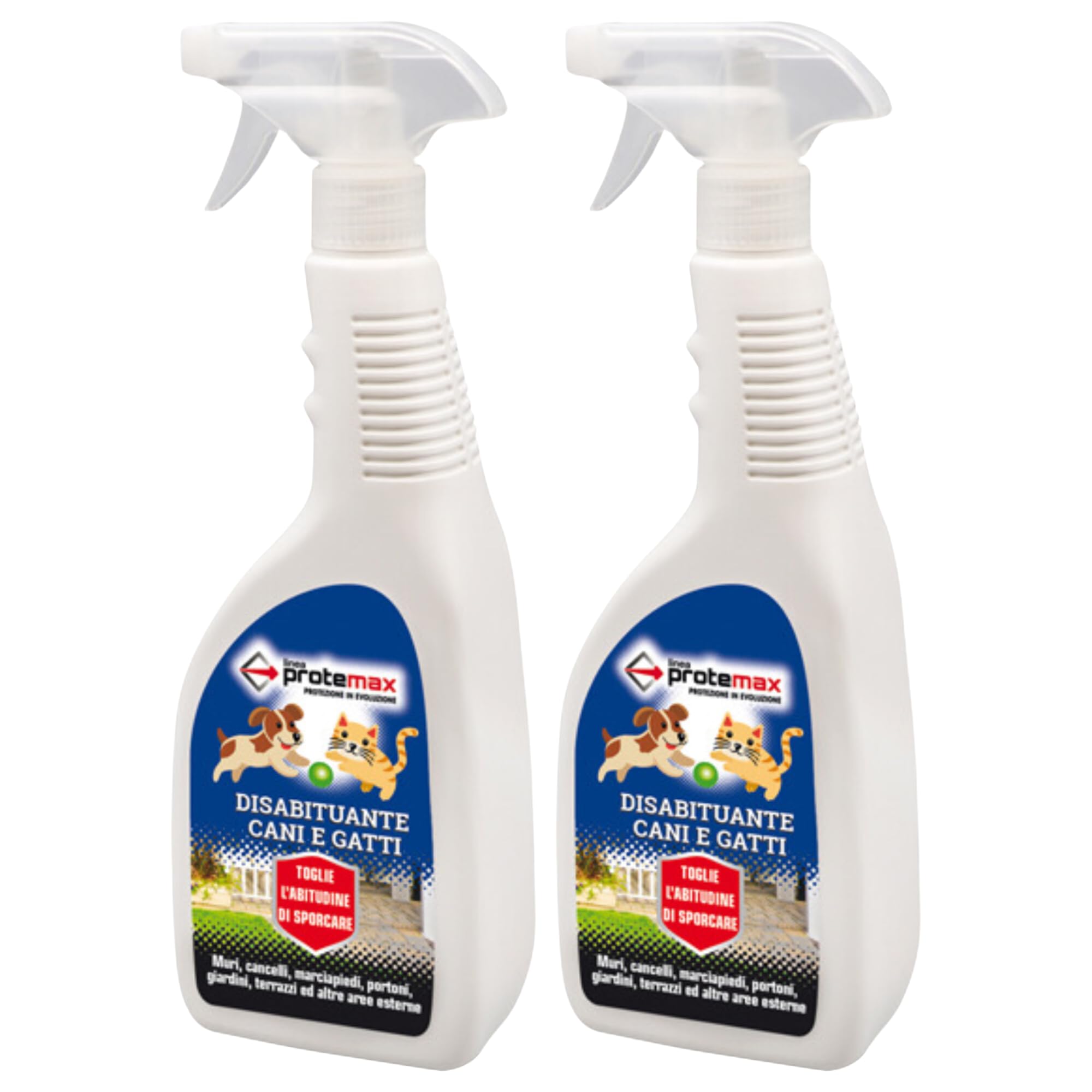 FEI FAN Disabituante per Cani e Gatti. Toglie L'Abitudine di Sporcare su Pavimenti, Muri Perimetrali, Gomme di Automobili, Serramenti, Aree nel Giardino e nei Camminamenti 750ml (2 Spray)