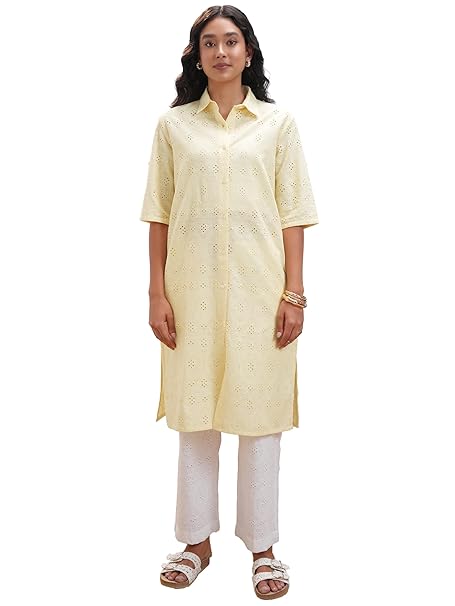 Vishudh Women's Kurta | Comfortable Ethnic Wear for Daily Use | Lightweight & Breathable Indian Top