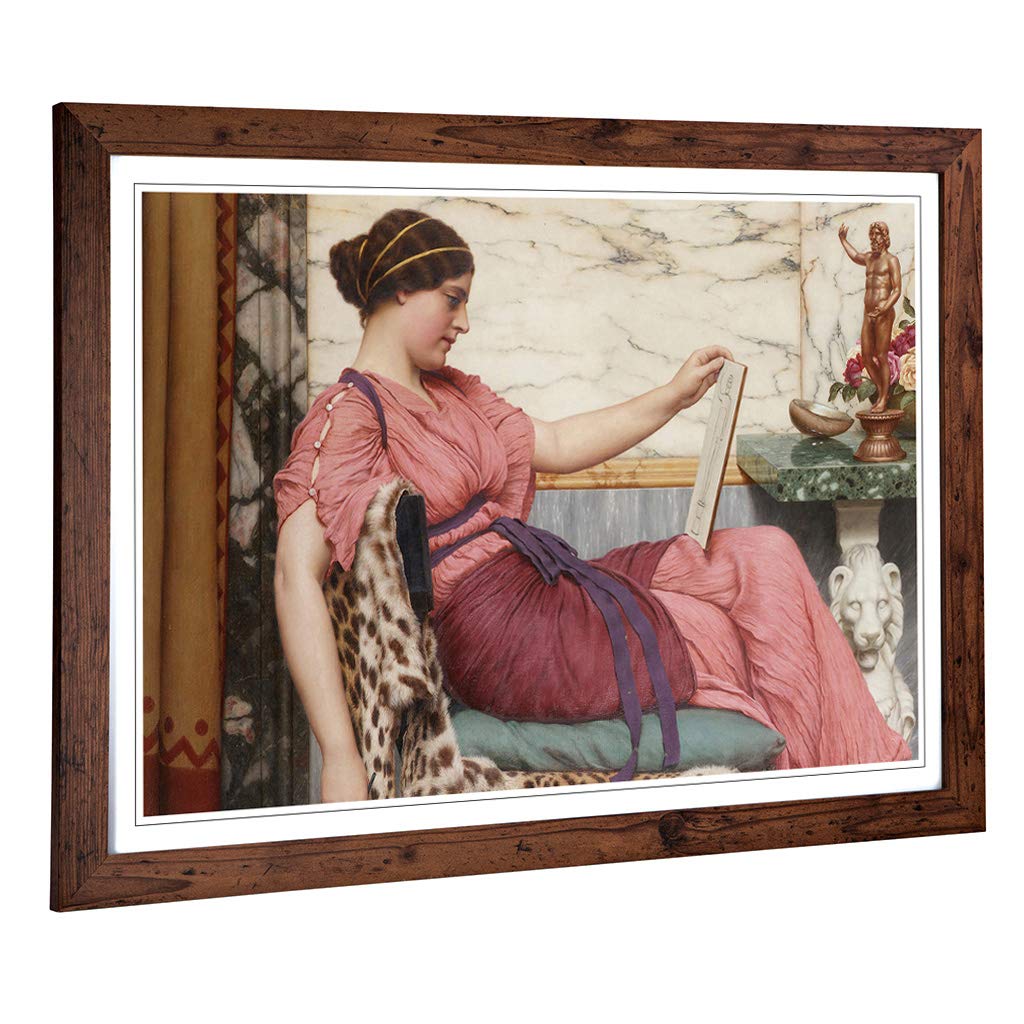 Big Box Art Framed Print of John William Godward an Amateur Design | Wall Art Picture | Home Decor for Kitchen, Living Room, Bedroom, Hallway, Walnut, A2 / 24.5x18 Inch / 62x45cm