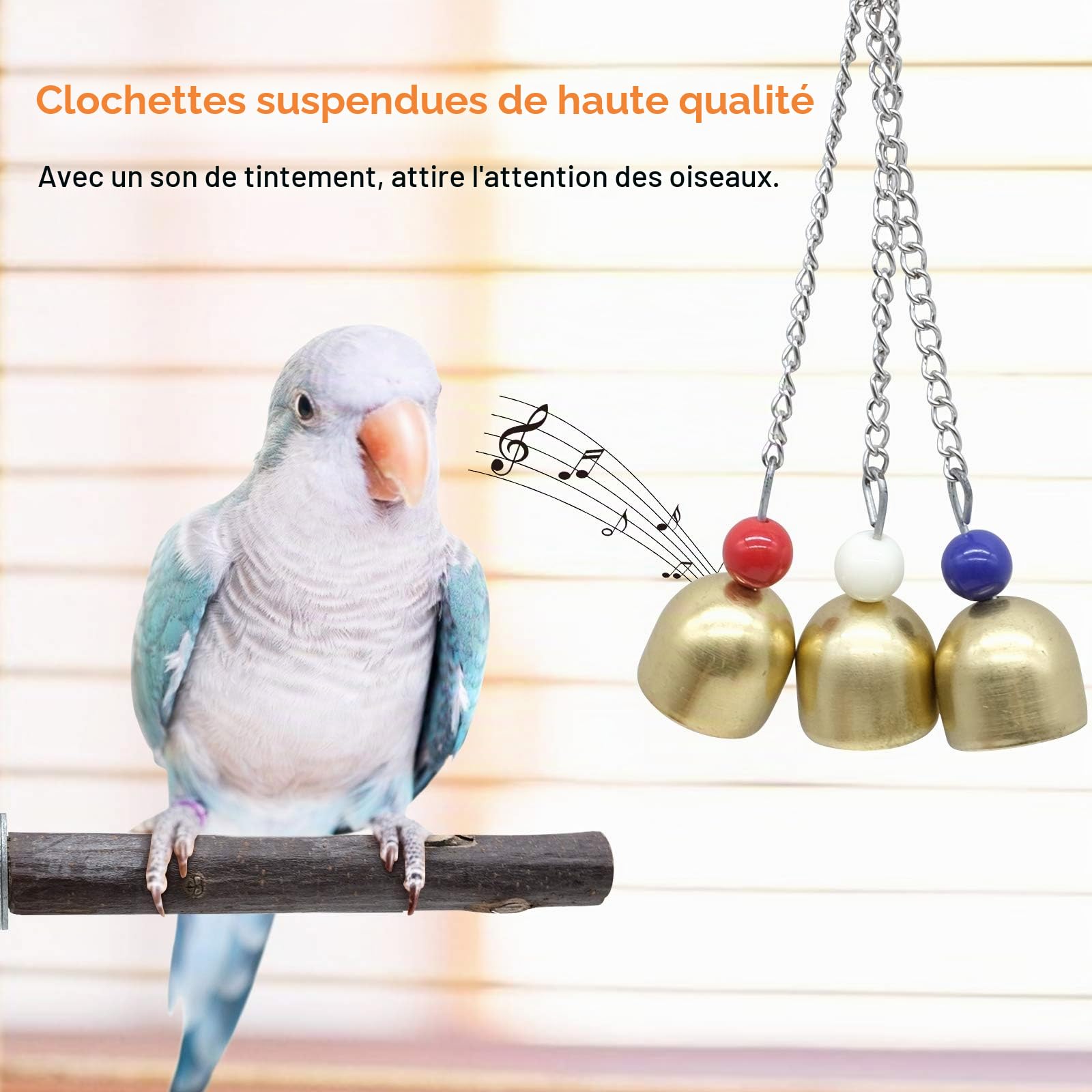 Oiseau Perroquet Jouets 7 Pcs, Cage À Noix De Coco Naturelle avec Échelle, Hamac d'escalade À Balançoire
