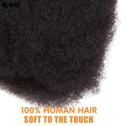 Miniatura 3 de DÉBUT Extensiones de cabello 100% humano afro a granel, 3 paquetes de 5.29 oz, extensiones de cabello rizado afro apretado a granel para