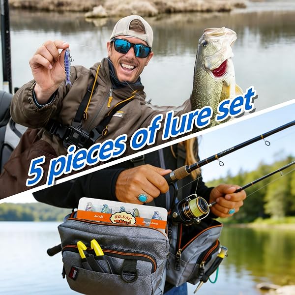 5 Piezas Señuelos Pesca Realistas Fishing Lure Multiarticulados Señuelos Black Bass en Caja Accesorios de Pesca Aptos para Agua Dulce y Salada para Lucios Percas Lubinas y Truchas 13.5 cm 19 g - 4