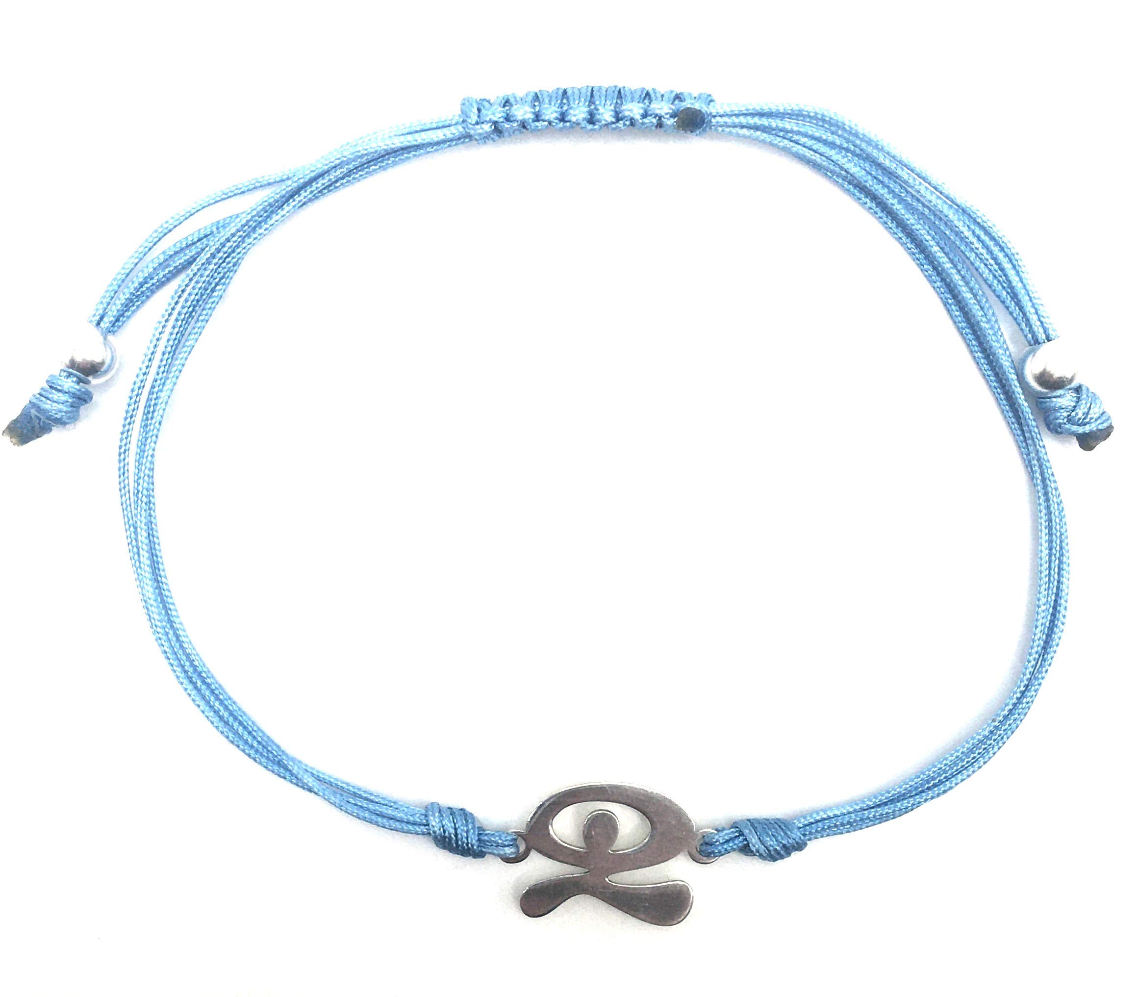 MASBARATA Bracciale Indalo In Argento 925 Con Lapislazzuli | Filo Regolabile Con Nodo Scorrevole | Gioiello Portafortuna Almeria Con Certificato