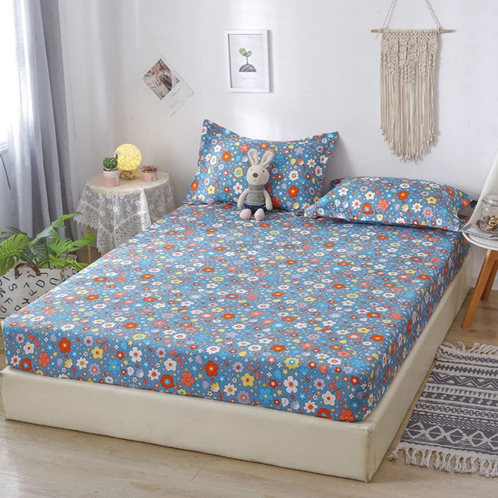 Drap-housse 120x200 imprimé drap de lit élastique grand bonnet
