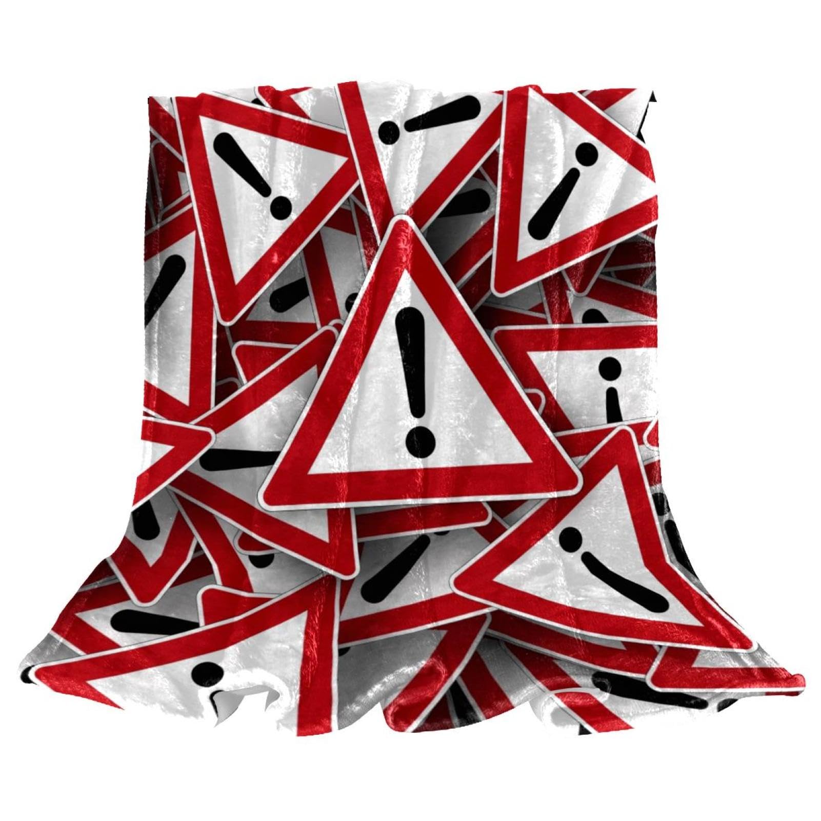 Couverture polaire panneau de signalisation plaid chaud doux pour lits et divans