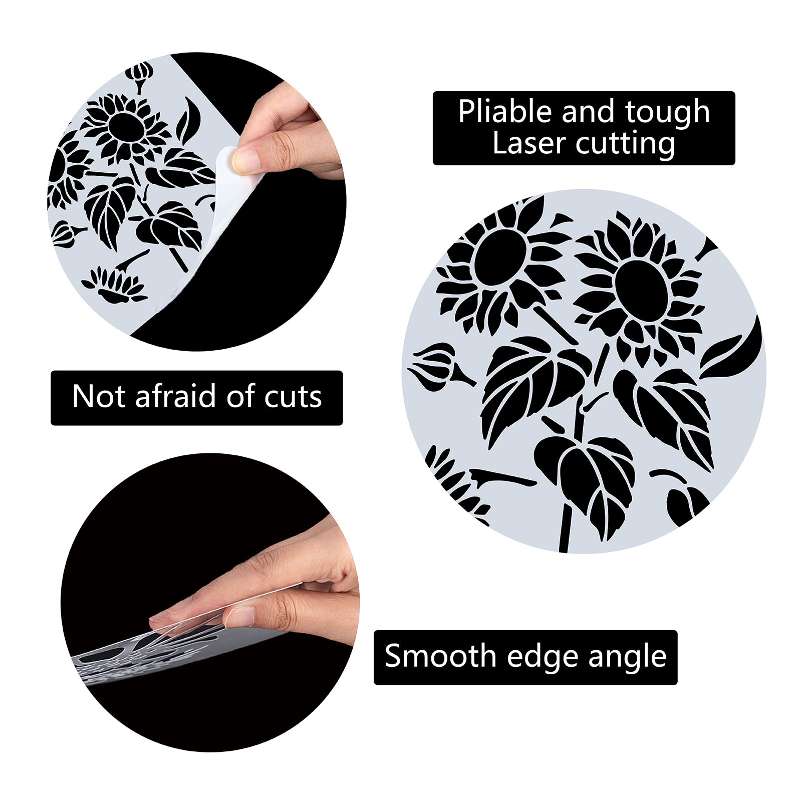 Pochoir 3D En Mousse Forme Tournesol - Diamètre 9cm, Neuf, Marque Stamperia