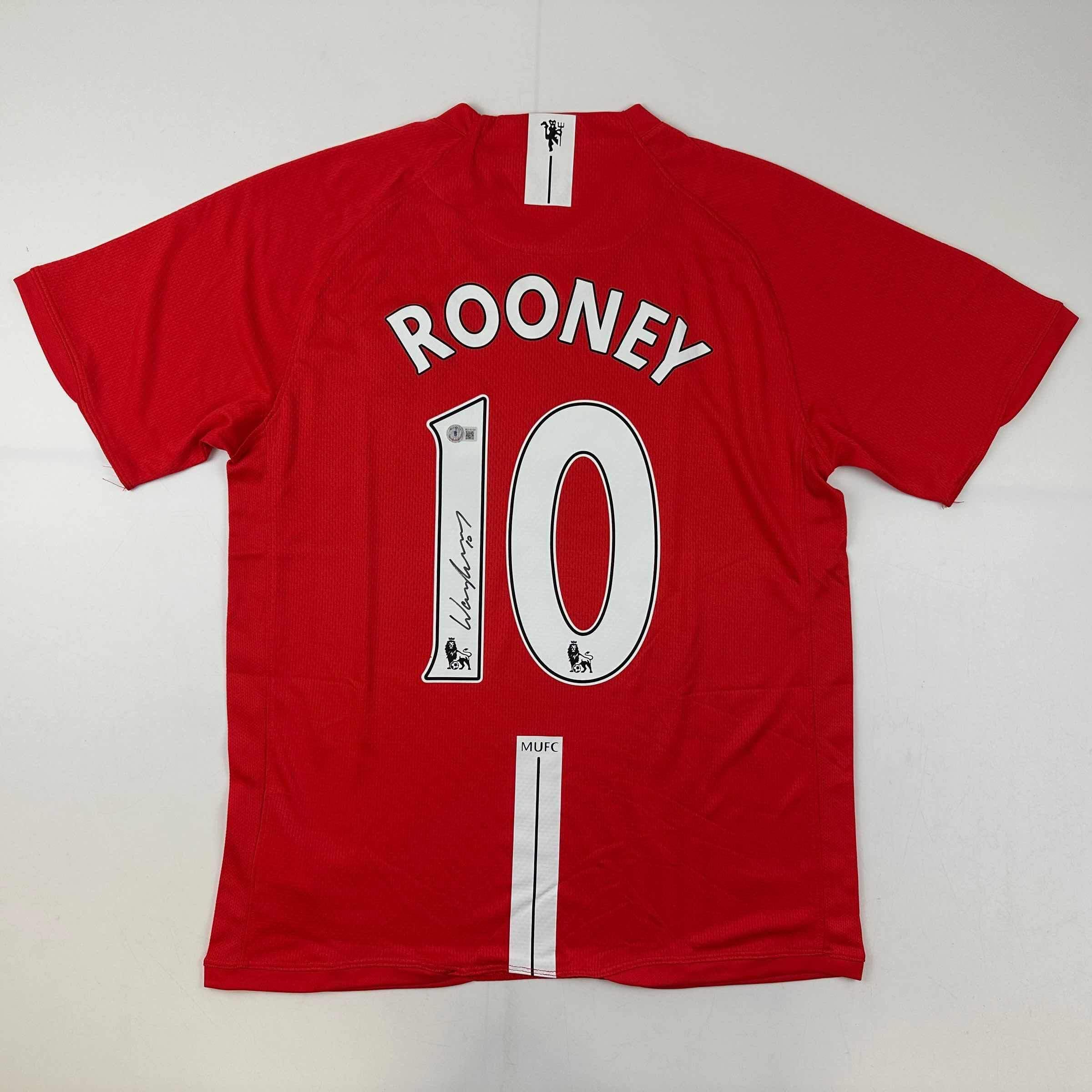 【BoB】Manchester United サイン入りジャージ M Autographed/Signed Wayne Rooney Manchester United Red 2008