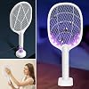 BUFFER® Rechargeable Fly Killer Desktop with Stand, Purple Light Fly Repellent Racket 5w