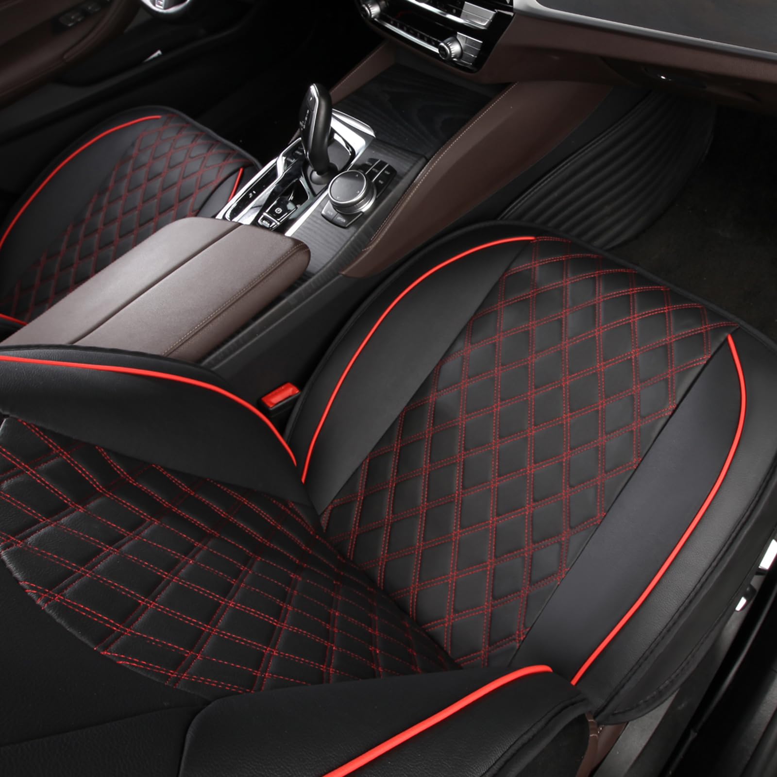 Juego completo de fundas de asiento de coche impermeables, ajuste universal para Mazda 2 3 6 CX-5 CX-60 (rojo)