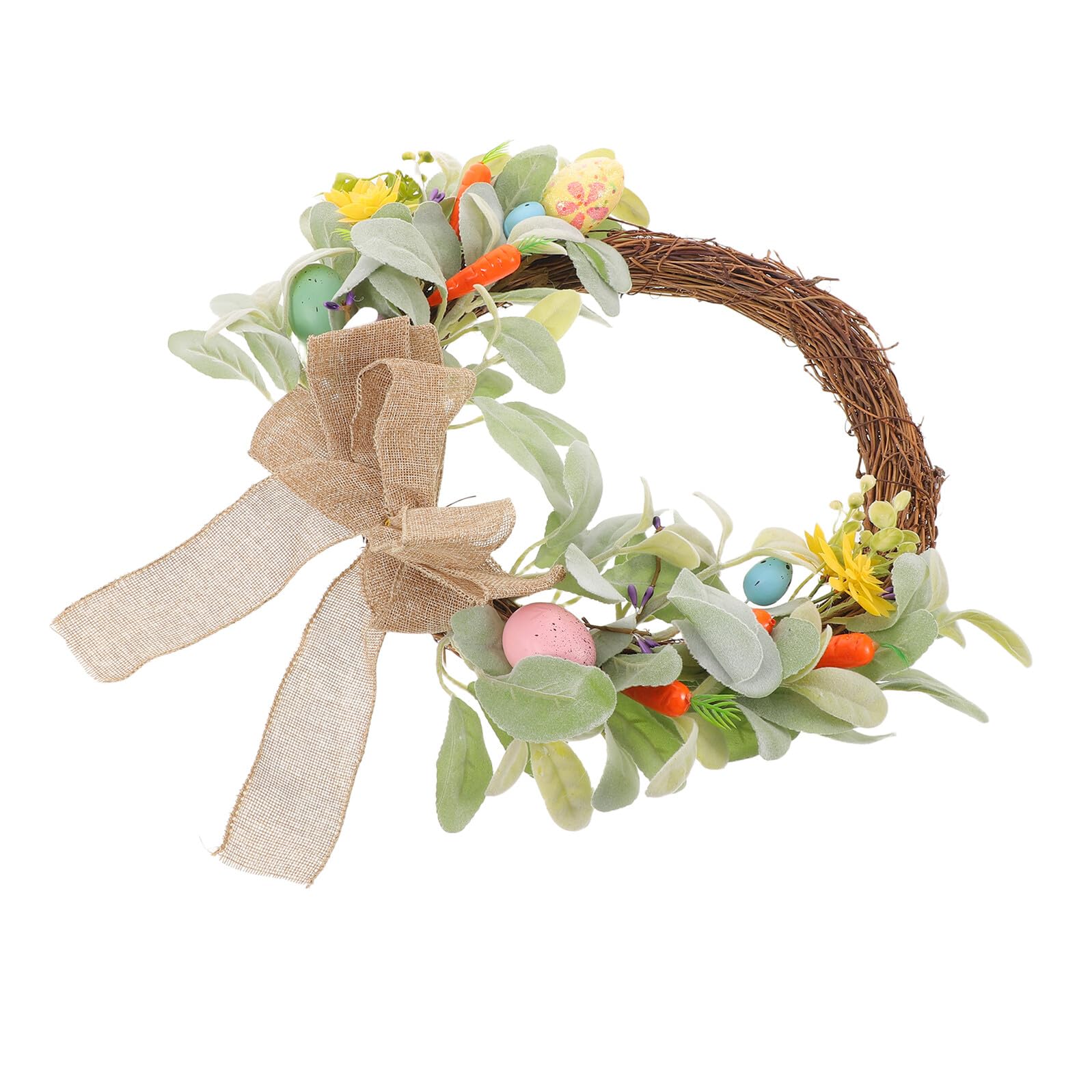Couronne de Pâques robuste à suspendre pour une décoration extérieure durable