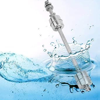 Float Switch,DC 0~110V Stainless Steel Float Switch Tank Water Level Sensor Double Ball Water Level Controller Sensor Switch for Tank Pool(200mm)