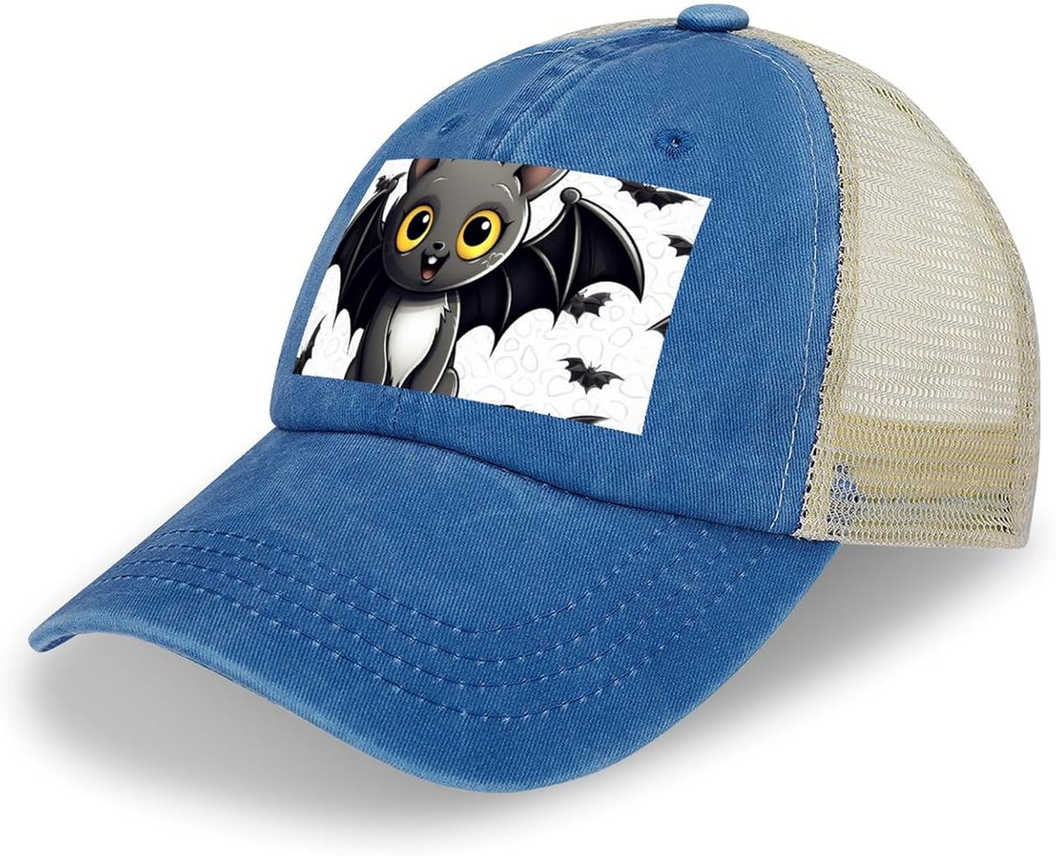 Cute Bat Sport Hat for Men Women Hollow Cowboy Hat Adjustable Baseball Cap Apparel Gifts Accessories