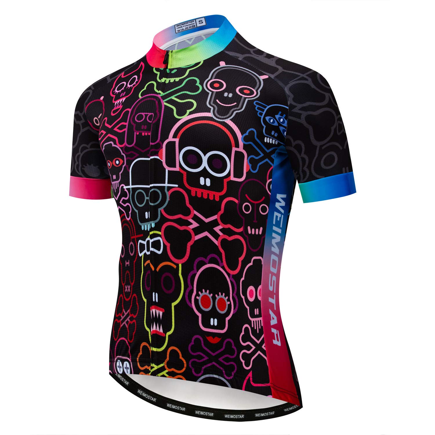 JPOJPO Men's Cycling Jersey Lion Bike Clothing Shirt Summer Quick-Dry Reflective 3-Pockets S-3XL