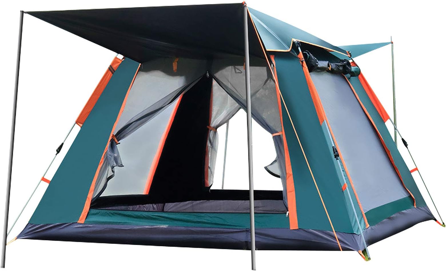 Generic MOSEIKO 2 Person Automatic Tent with Bag, Lightweight Waterproof Portable, Family Camping Tent, Anti-UV, Outdoor Equipment(Hiking, Backpacking and Travel), Two Colors - Green, 76cmx18cmx18cm