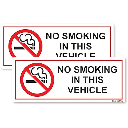 No Smoking In This Vehicle Label NHE-7276 No Smoking - Foto 13