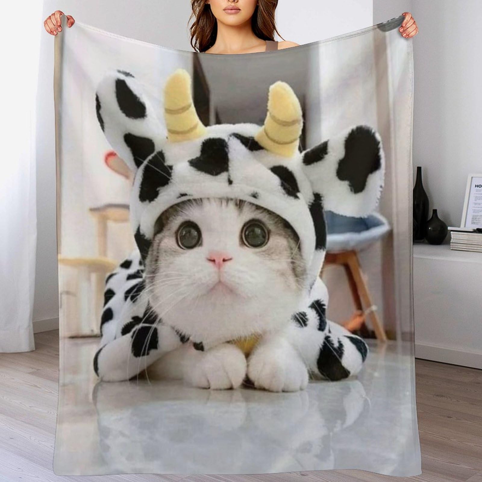 Couverture polaire chat pour réchauffer le cœur et décorer la maison