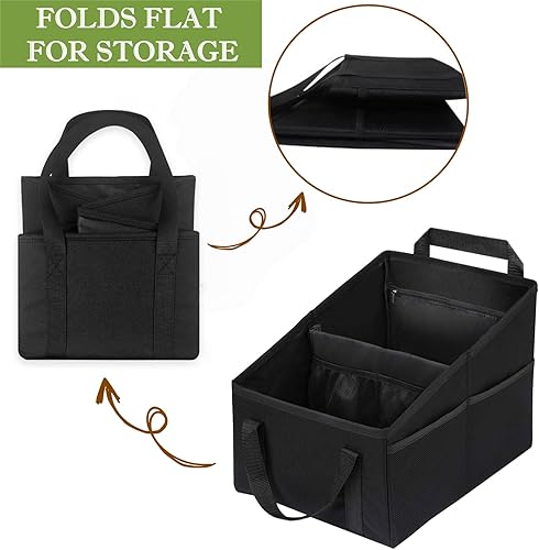 Miniatura 5 de BLIRITEL Organizador de asiento de automóvil para asiento delantero y trasero, organizador de asiento de pasajero, organizador de almacenamiento de