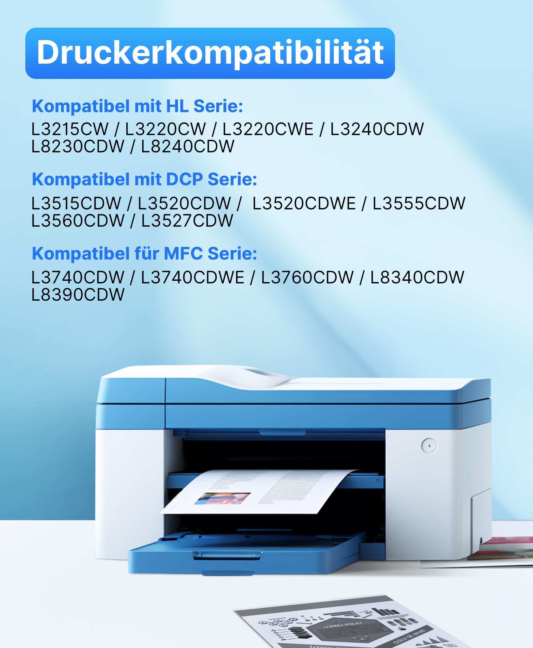 TN248XL TN248 Toner Kompatibel für Brother MFC-L3760CDW Toner für Brother MFC-L3740CDW DCP-L3520CDW DCP-L3560CDW HL-L3220CWE HL-L3240CDW DCP-L3515CDW (2Schwarz 1Magenta 1Gelb 1Cyan, 5er-Pack)